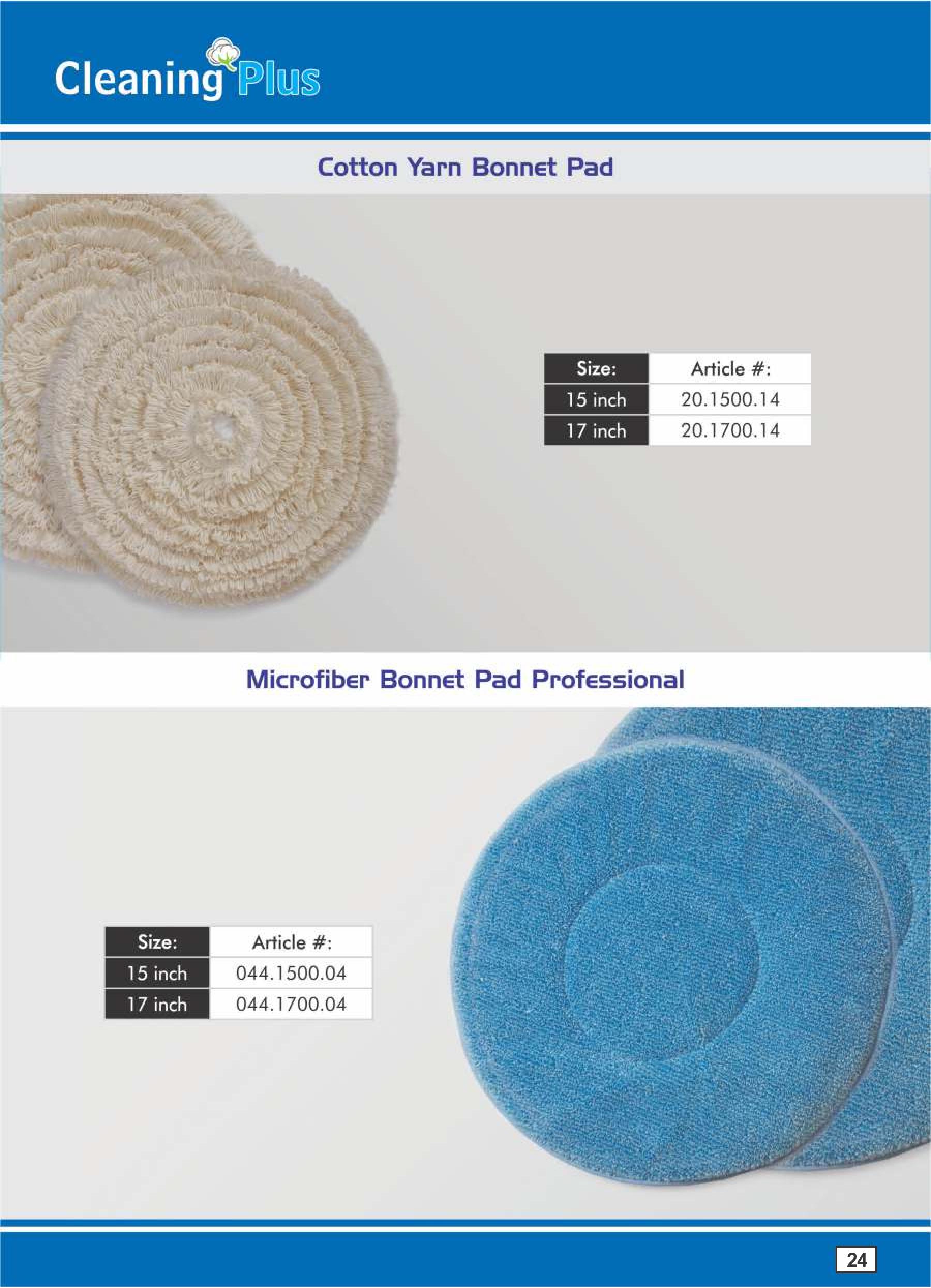 Bonet pads cotton and Microfiber