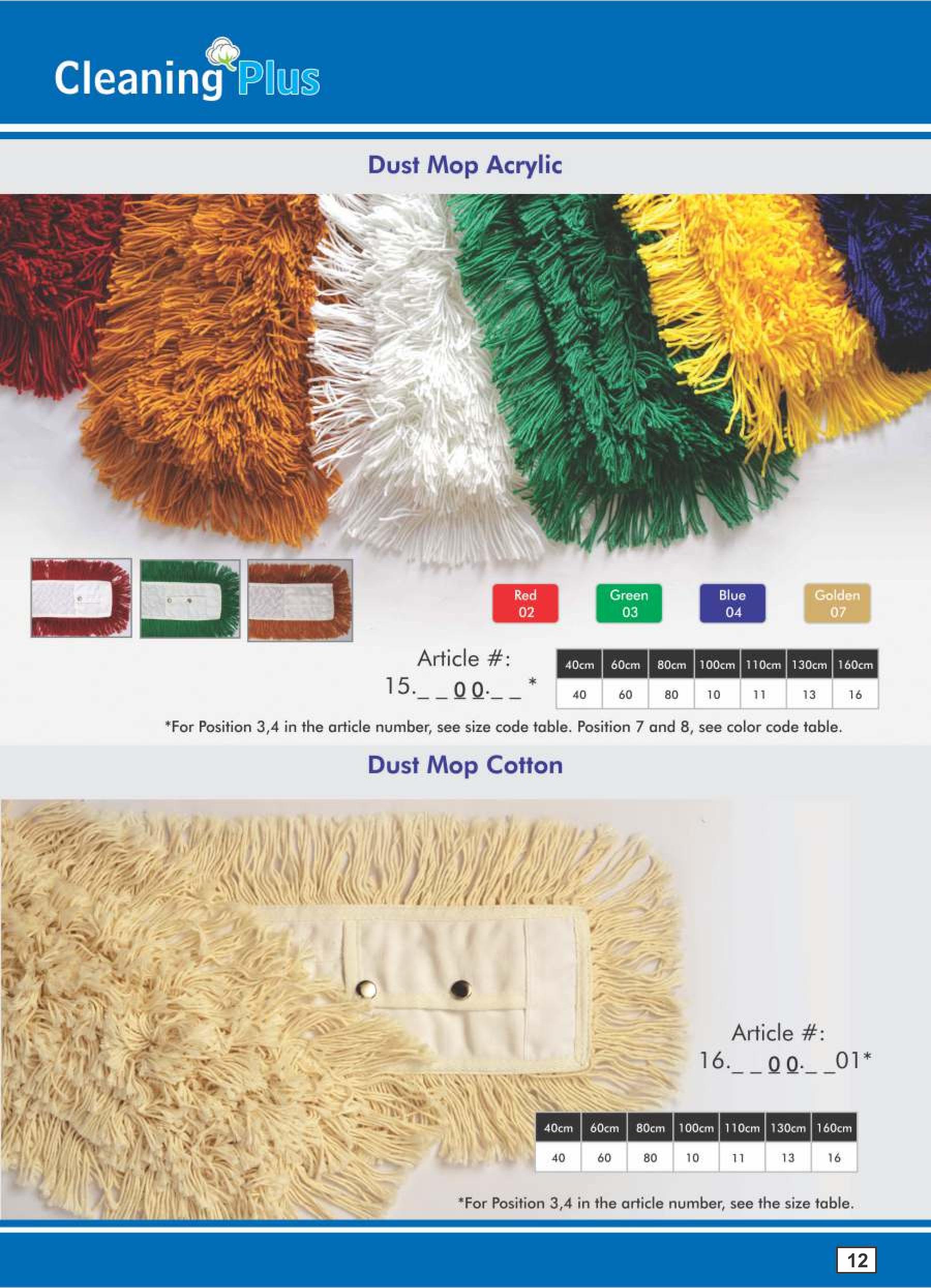 Dust Mop acrylic, available in all colors